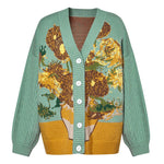 Van Gogh Sunflowers Knit Cardigan boogzel apparel