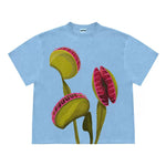 Aesthetic t-shirt with a detailed graphic of Venus Flytrap - graphic t-shirts- boogzel clothing