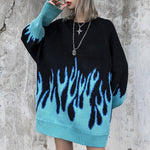 blue flame sweater boogzel apparel