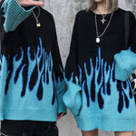 blue flame sweater boogzel apparel