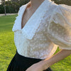 vintage collar lace shirt boogzel apparel