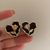 Vintage Style Rose Heart Earrings - Boogzel Clothing, Aesthetic Accessories