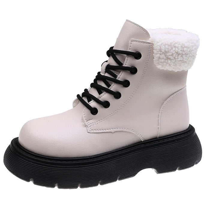 warm white ankle boots boogzel apparel
