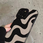 black white wave iphone case boogzel apparel