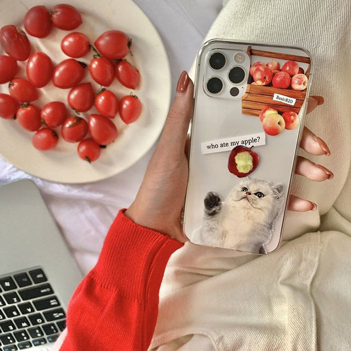 apple cat iphone case boogzel apparel