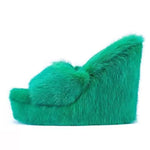 green furry shoes boogzel apparel