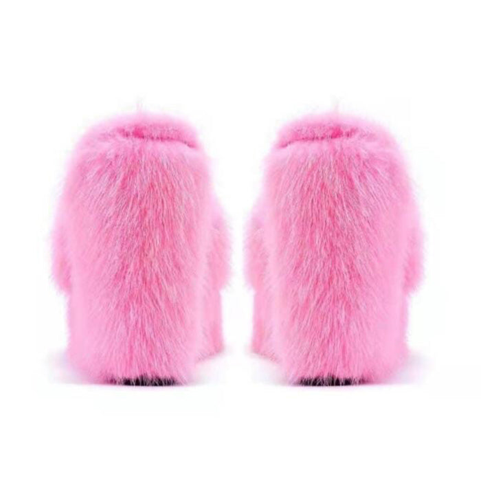 fur sandals boogzel apparel