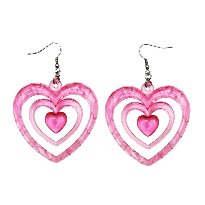 y2k aesthetic heart earrings boogzel apparel