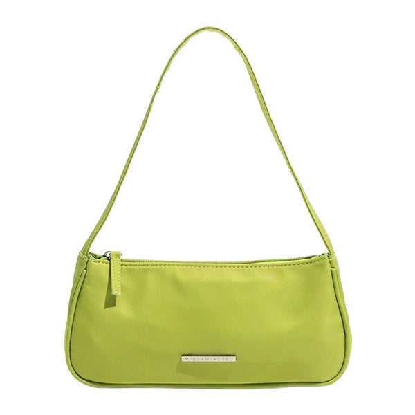 Minimalist Baguette Bag Solid Color Underarm Bag Women's - Temu