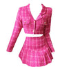 Y2K Pink Tweed Jacket & Skirt Co-Ord