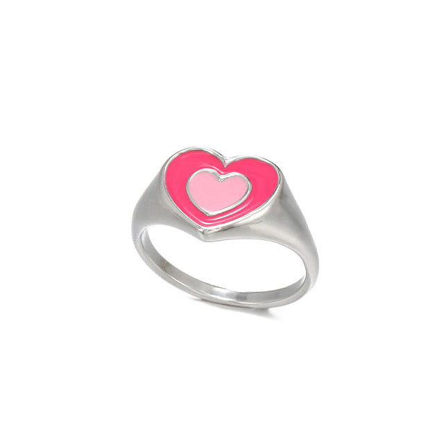 y2k pink heart ring boogzel apparel