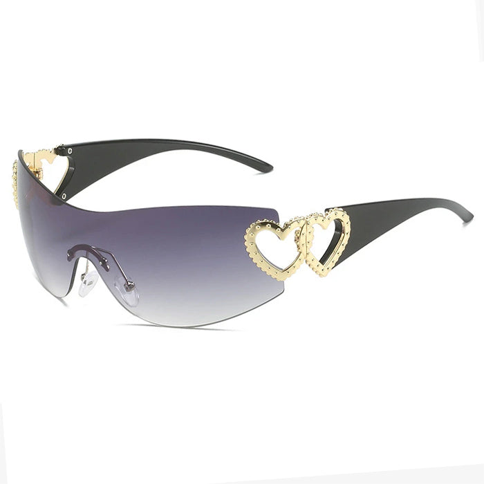 y2k rhinestone heart sunglasses boogzel apparel