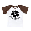 Y2K aesthetic top featuring a hibiscus graphic on the front - alba  rosa baby tee boogzel clothing