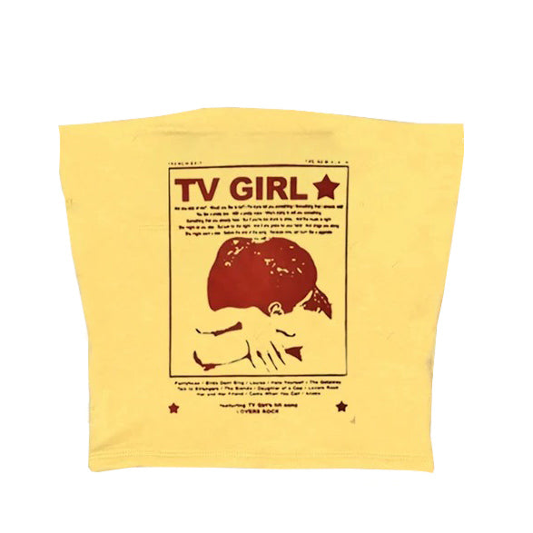 TV Girl Y2K Aesthetic Tube Top