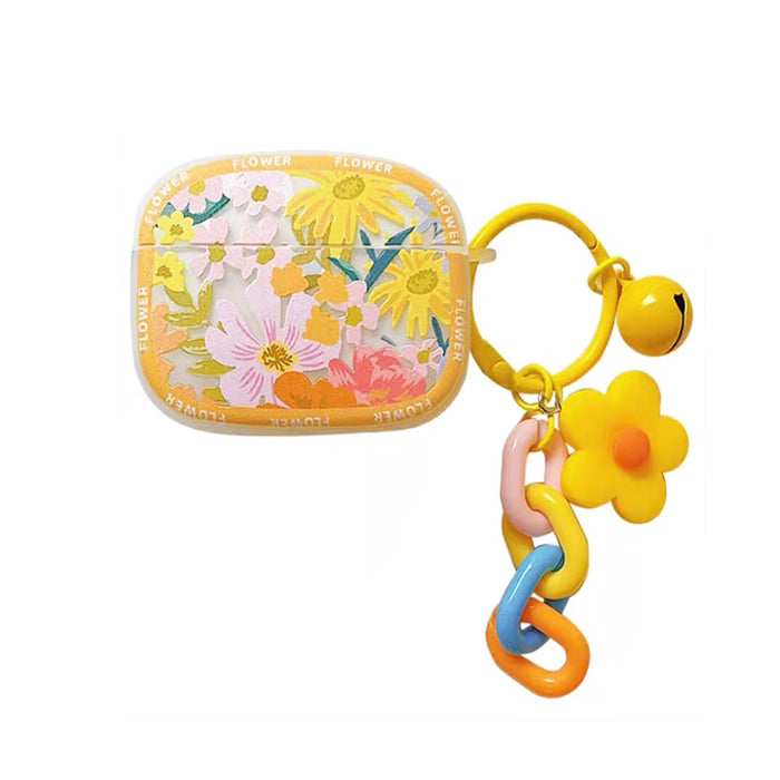 yellow flowers airpods case boogzel apparel