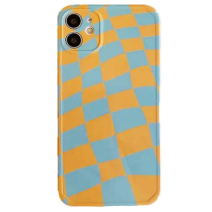 yellow blue plaid iphone case boogzel apparel
