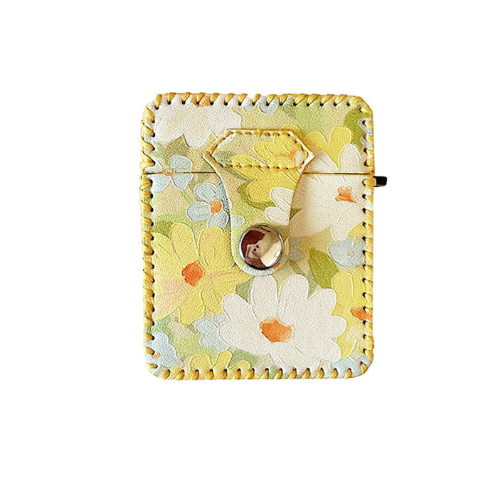 yellow floral airpods case boogzel apparel