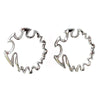 abstract silver hoops earrings boogzel clothing