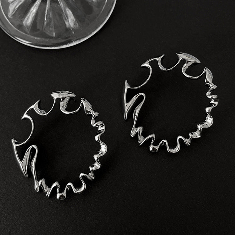 irregularly shaped aesthetic earrings