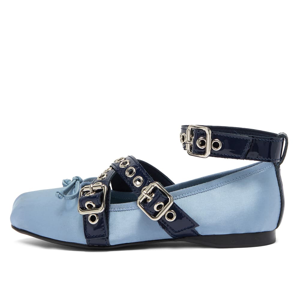 aesthetic blue lace up ballet flats boogzel clothing