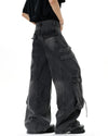 aesthetic black cargo jeans boogzel clothing