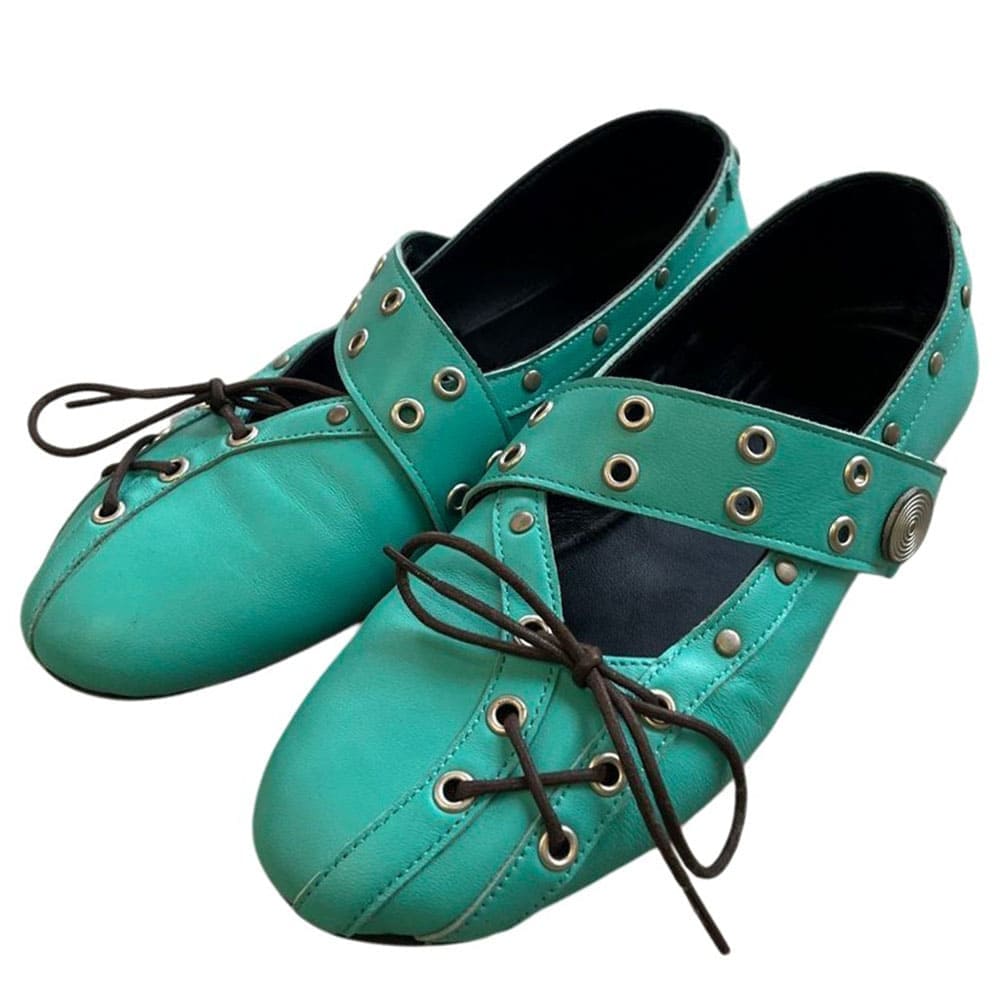 aesthetic lace up ballet flats boogzel clothing