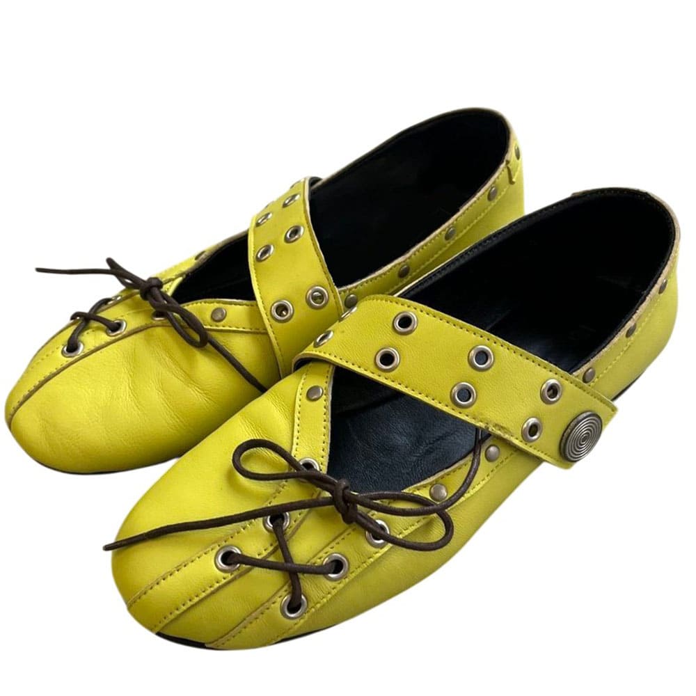 aesthetic lace up ballet flats boogzel clothing