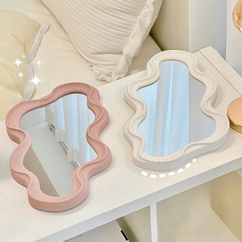Asymmetrical Aesthetic Wavy Mirror Aesthetic Room Decor BOOGZEL asymmetrical-aesthetic-wavy-mirror-aesthetic-room-decor-boogzel