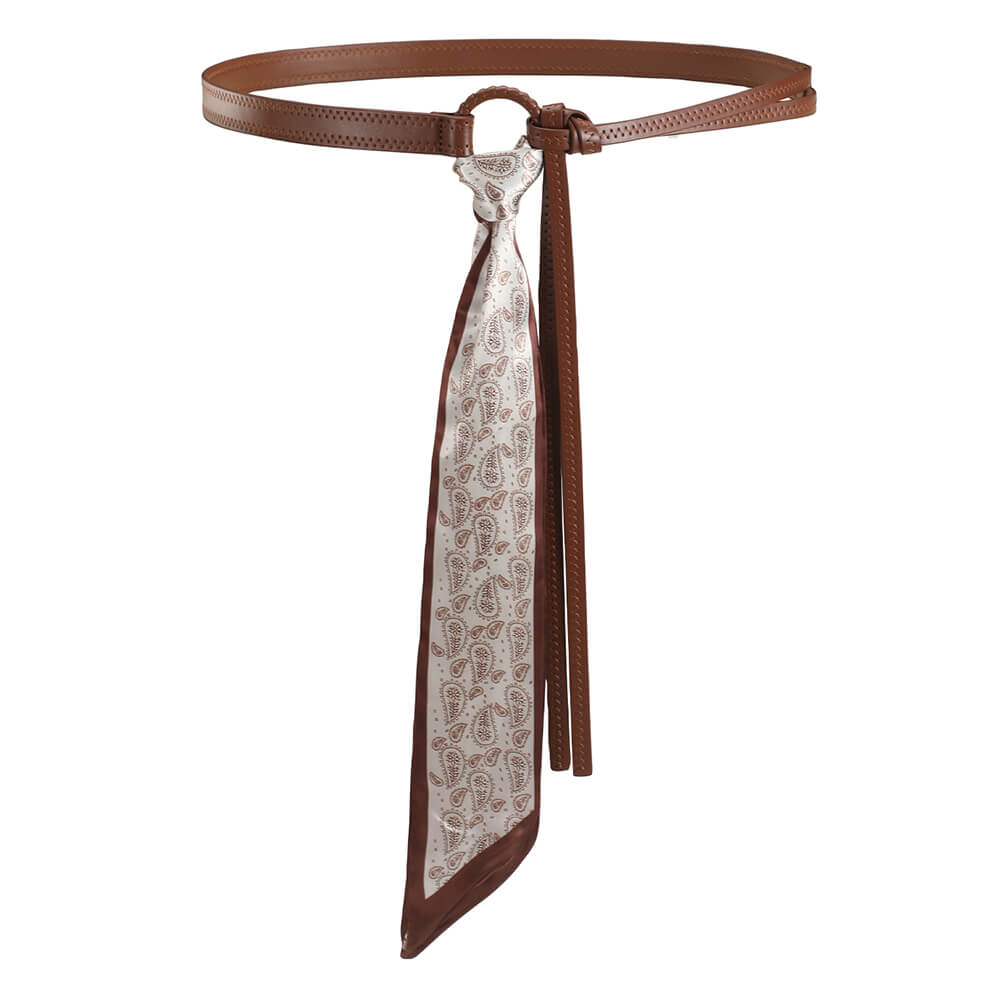 aesthetic patchwork silk tie belt boogzel clothing