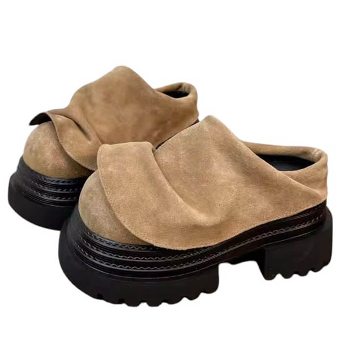 aesthetic slip on chunky mules boogzel clothing