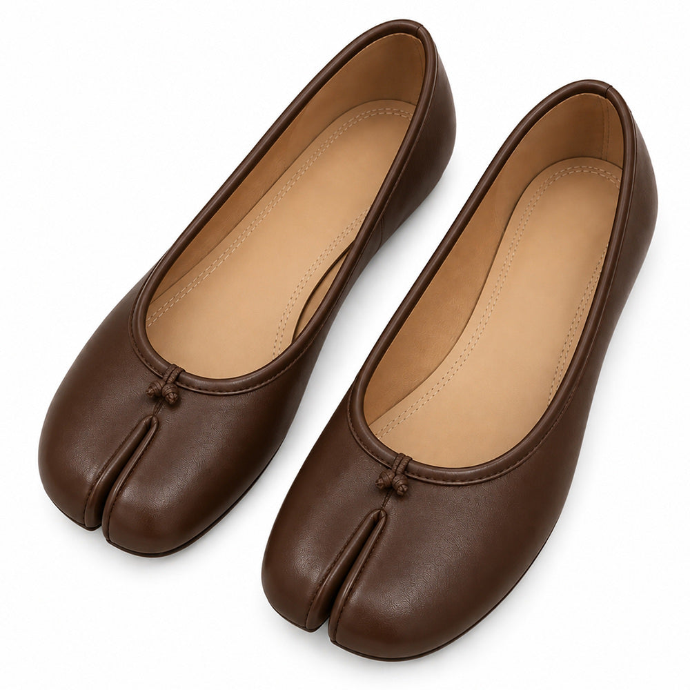 aesthetic split toe ballet flats boogzel clothing