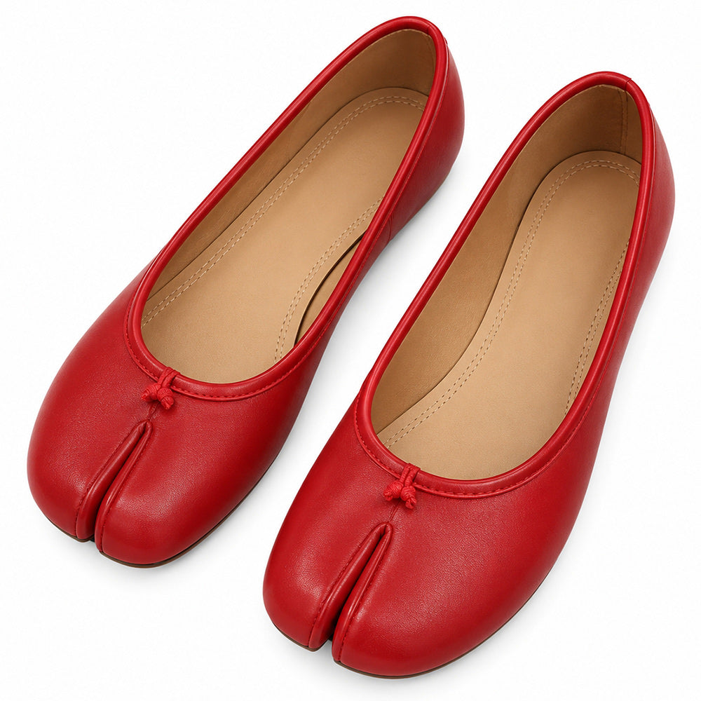 aesthetic split toe ballet flats boogzel clothing