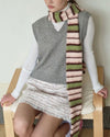 aesthetic striped knit scarf boogzel clothing