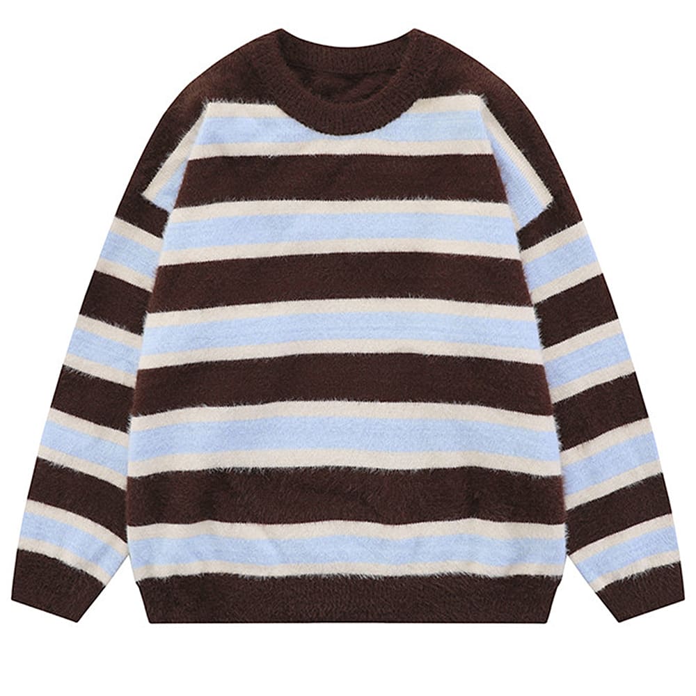 aesthetic striped knit sweater boogzel clothing