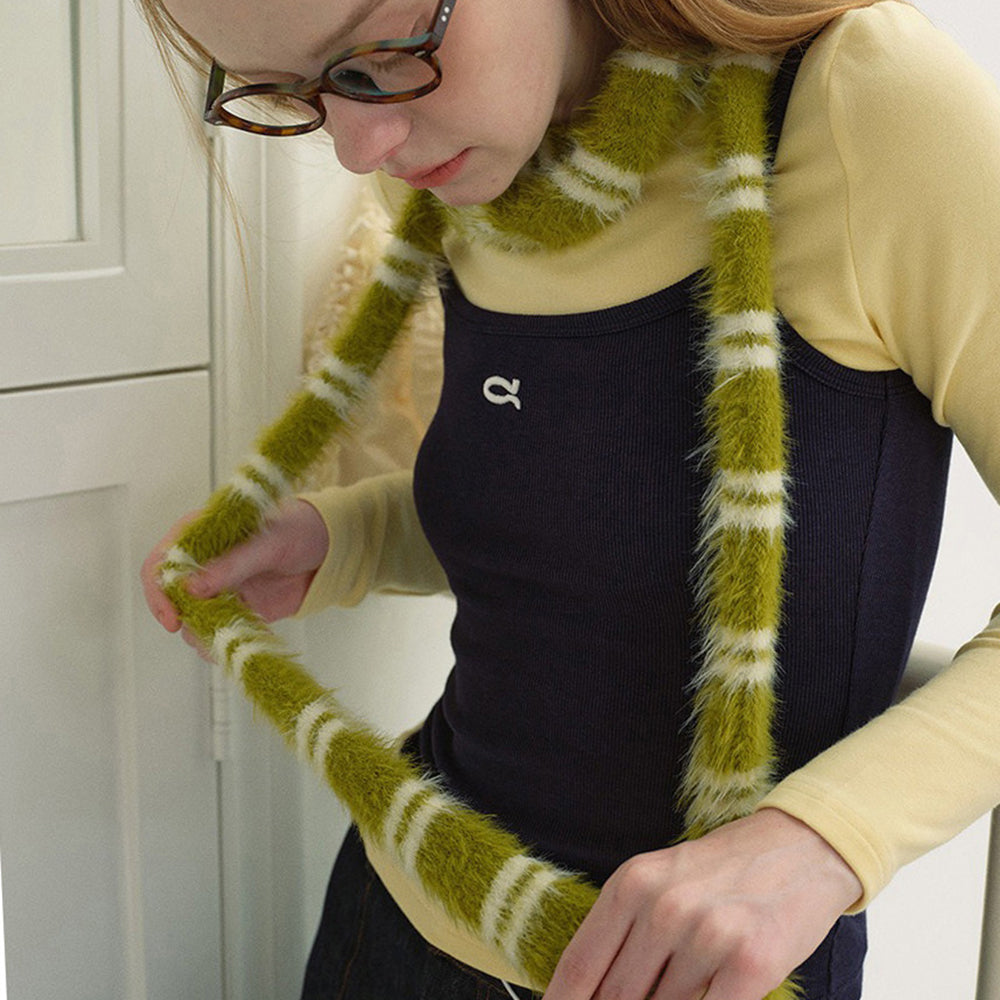 aesthetic striped skinny scarf boogzel clothing