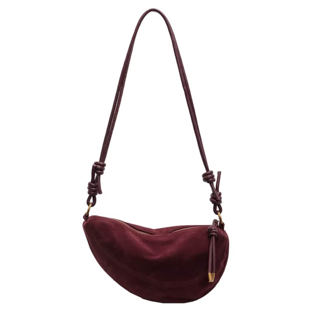 aesthetic suede hobo bag boogzel clothing