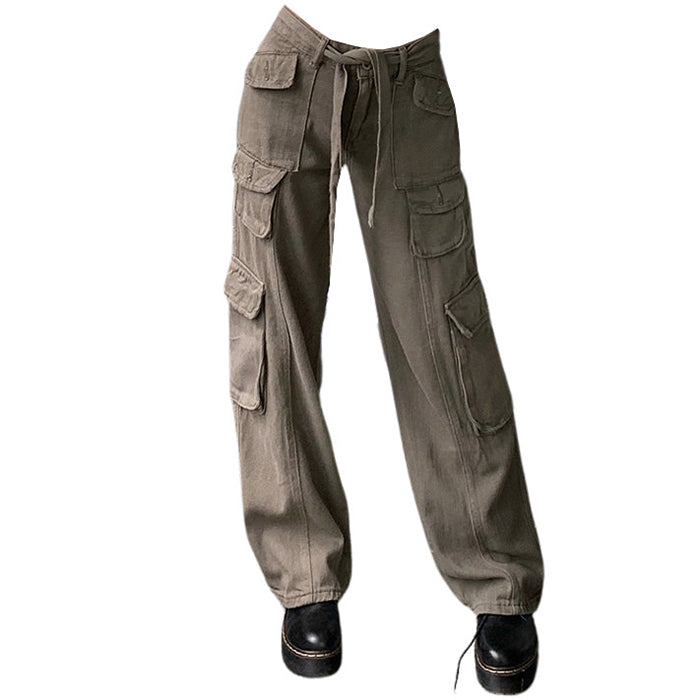 aesthetic wide leg cargo pants boogzel clothing