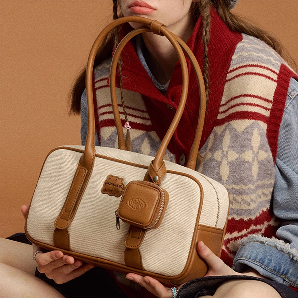 aesthetic suede bowling bag boogzel clothing