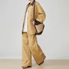 aesthetic beige denim pants and jacket set boogzel clothing