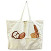 aesthetic bread print tote bag boogzel clothing