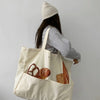aesthetic bread print tote bag boogzel clothing