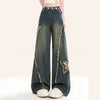 aesthetic butterfly flared jeans boogzel clothing