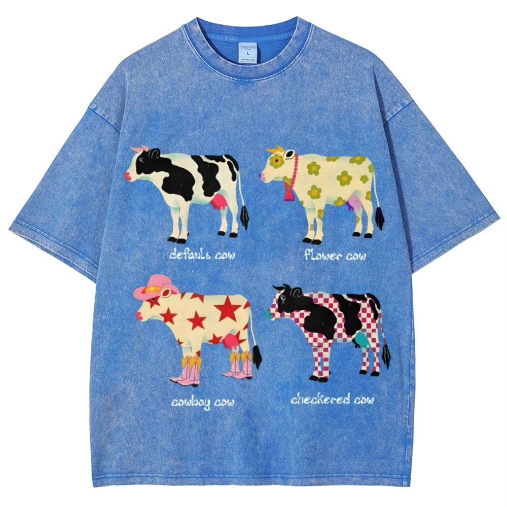 aesthetic cow graphic t-shirt boogzel clothing