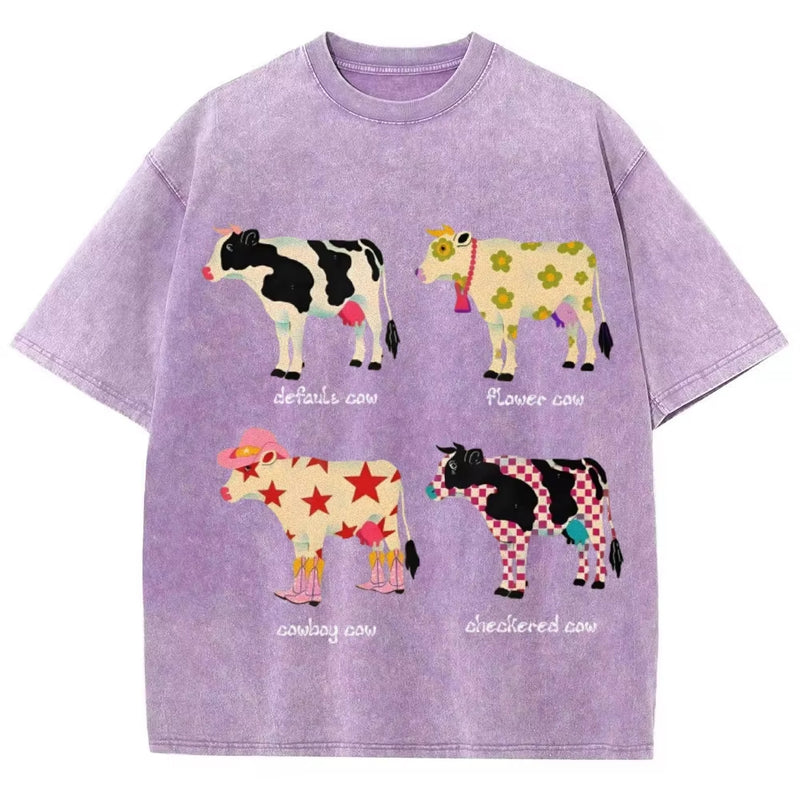 aesthetic cow graphic t-shirt boogzel clothing