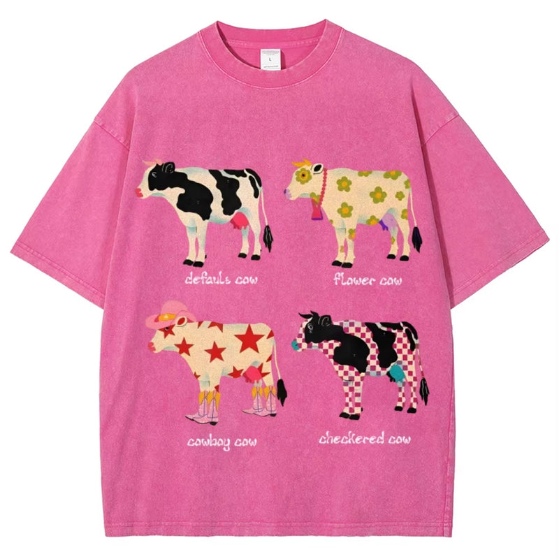 aesthetic cow graphic t-shirt boogzel clothing