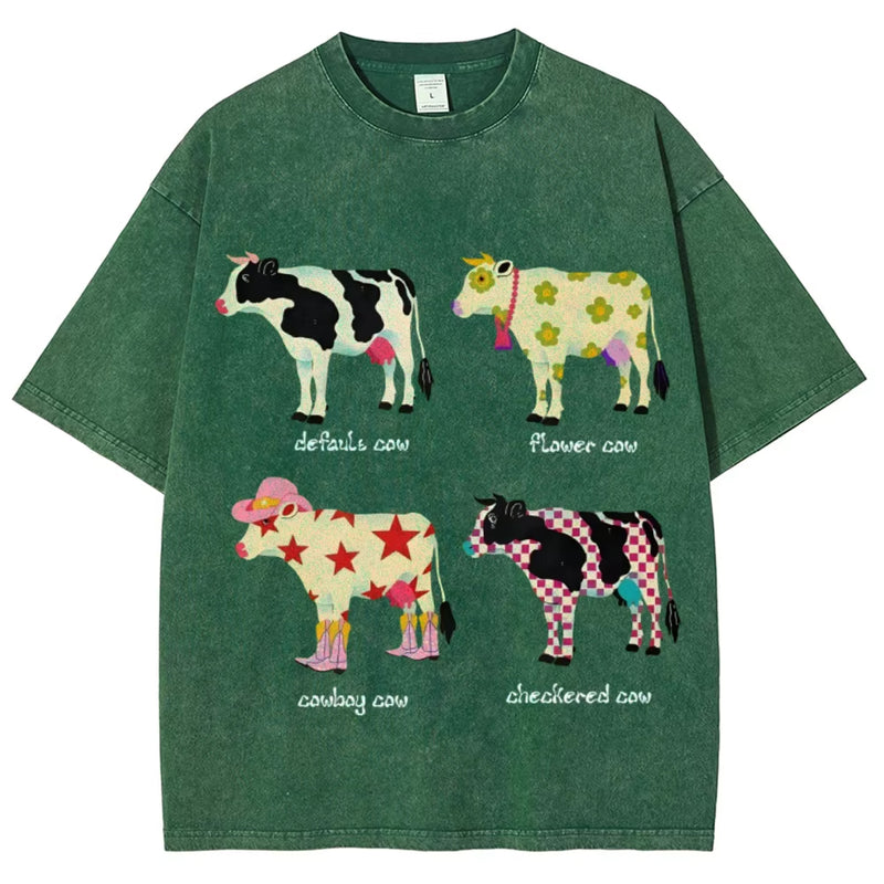 aesthetic cow graphic t-shirt boogzel clothing