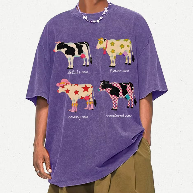 aesthetic cow graphic t-shirt boogzel clothing