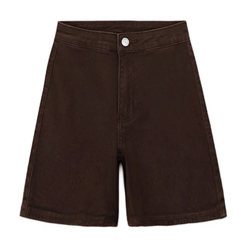 brown denim bermuda shorts boogzel clothing