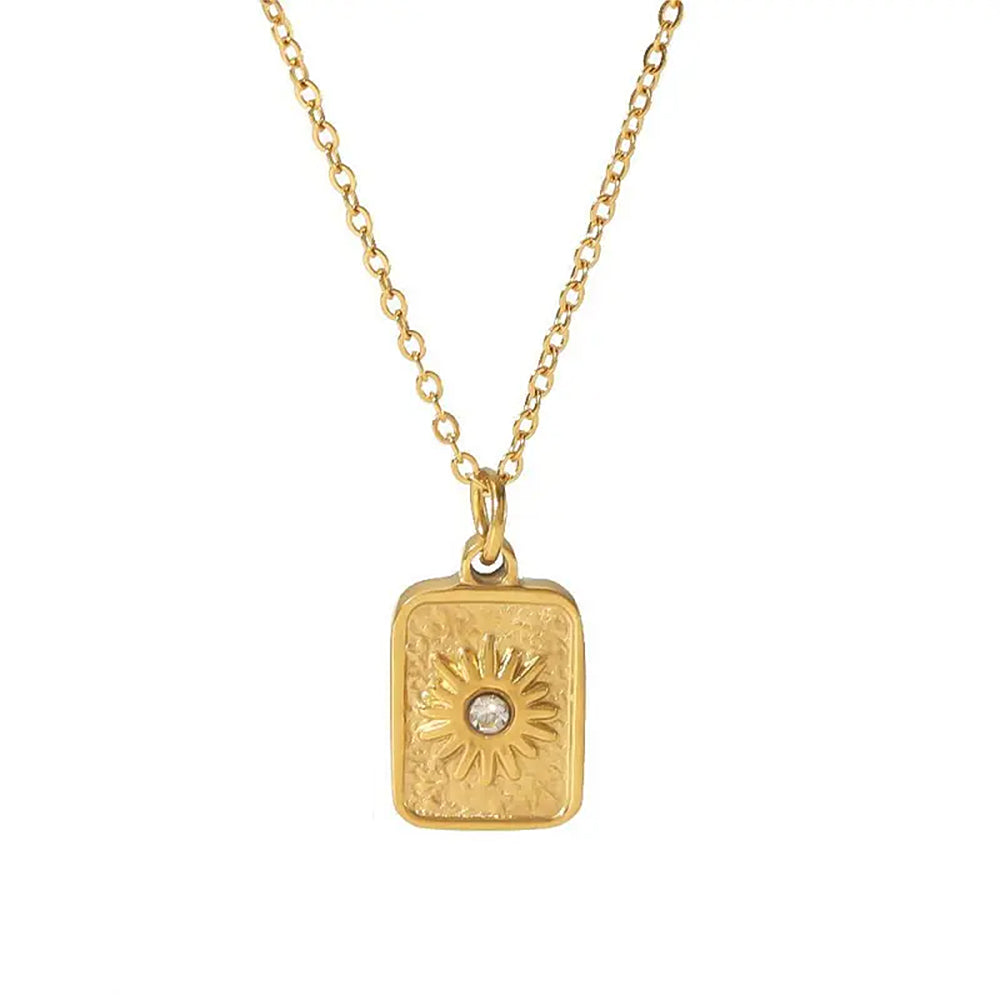 aesthetic golden coin necklace boogzel clothing