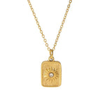 aesthetic golden coin necklace boogzel clothing